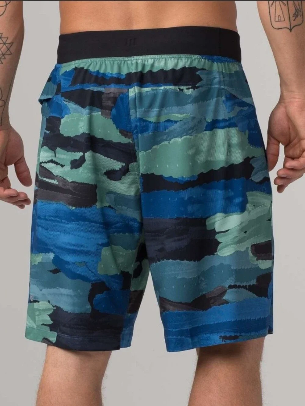 Lululemon Core Shorts Cactus Camo Desert Teal Vintage Green Mens Size Large